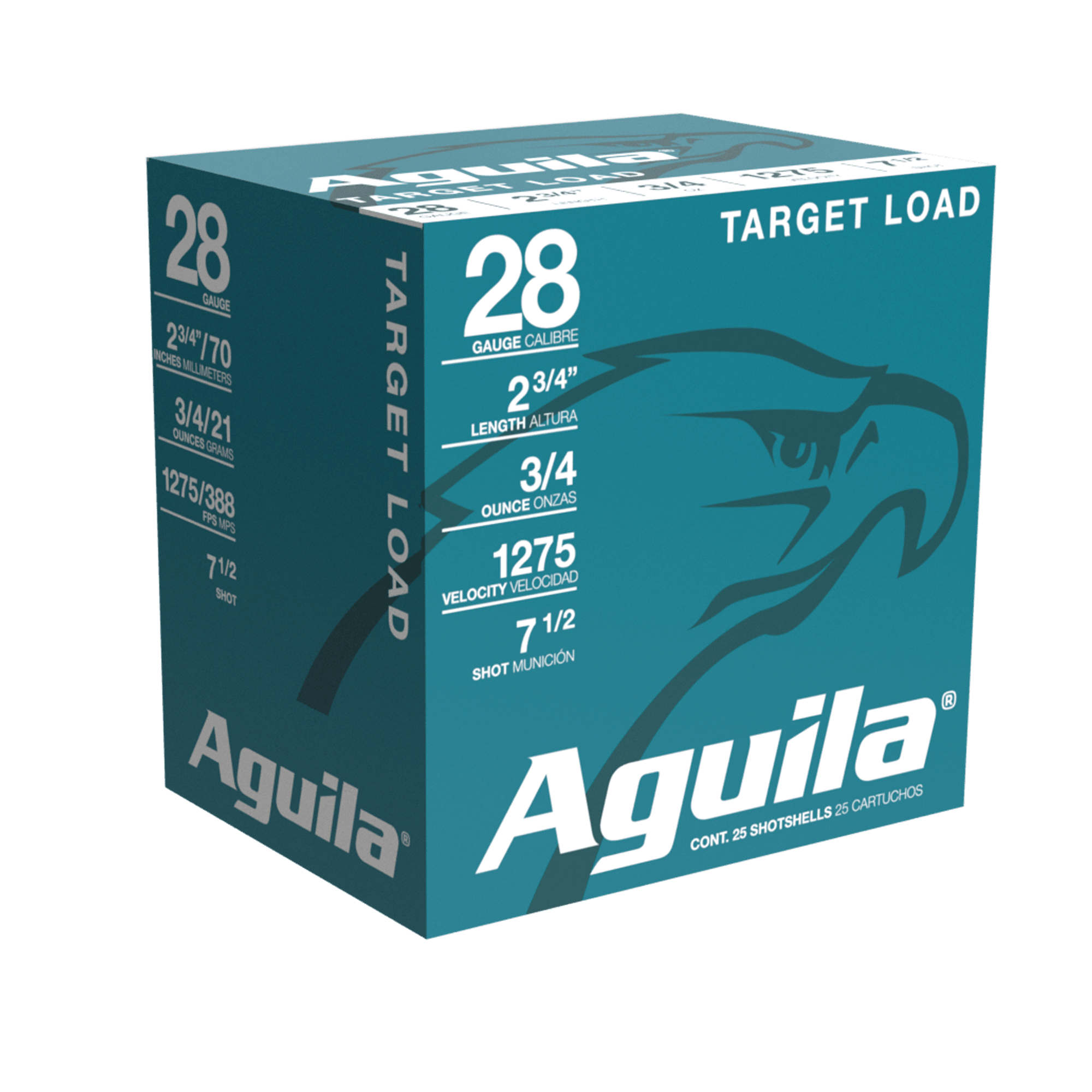 28 Gauge Target Load, 7.5 shot, 21 grams